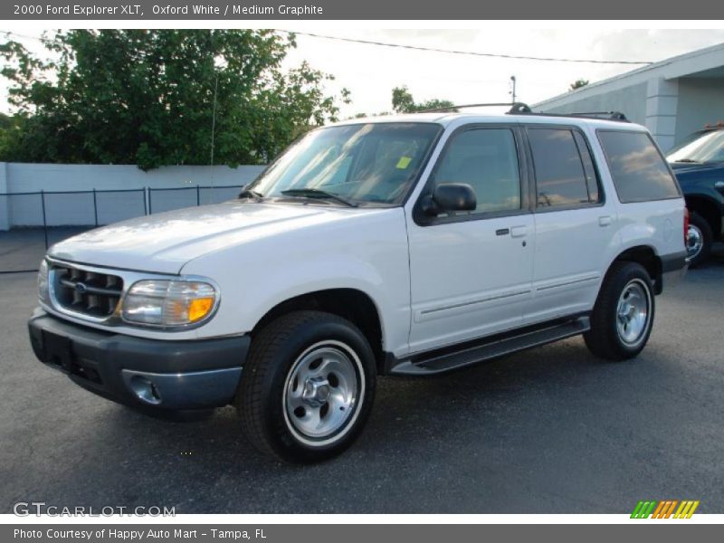 Oxford White / Medium Graphite 2000 Ford Explorer XLT