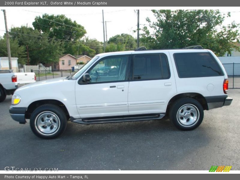 Oxford White / Medium Graphite 2000 Ford Explorer XLT