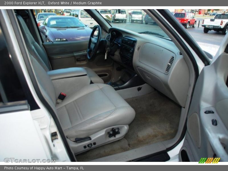 Oxford White / Medium Graphite 2000 Ford Explorer XLT