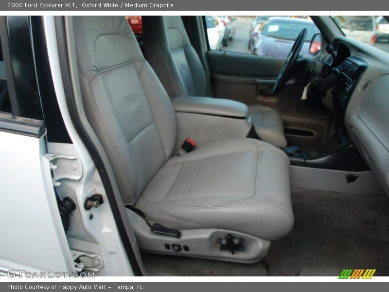 Oxford White / Medium Graphite 2000 Ford Explorer XLT