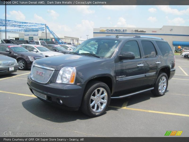 Dark Slate Metallic / Cocoa/Light Cashmere 2008 GMC Yukon Denali AWD