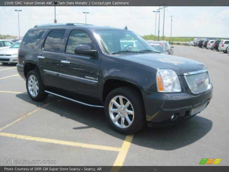 Dark Slate Metallic / Cocoa/Light Cashmere 2008 GMC Yukon Denali AWD