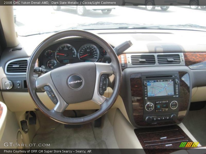 Dark Slate Metallic / Cocoa/Light Cashmere 2008 GMC Yukon Denali AWD