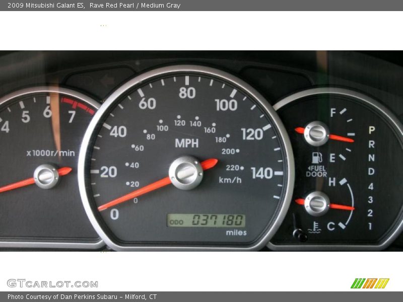 Rave Red Pearl / Medium Gray 2009 Mitsubishi Galant ES