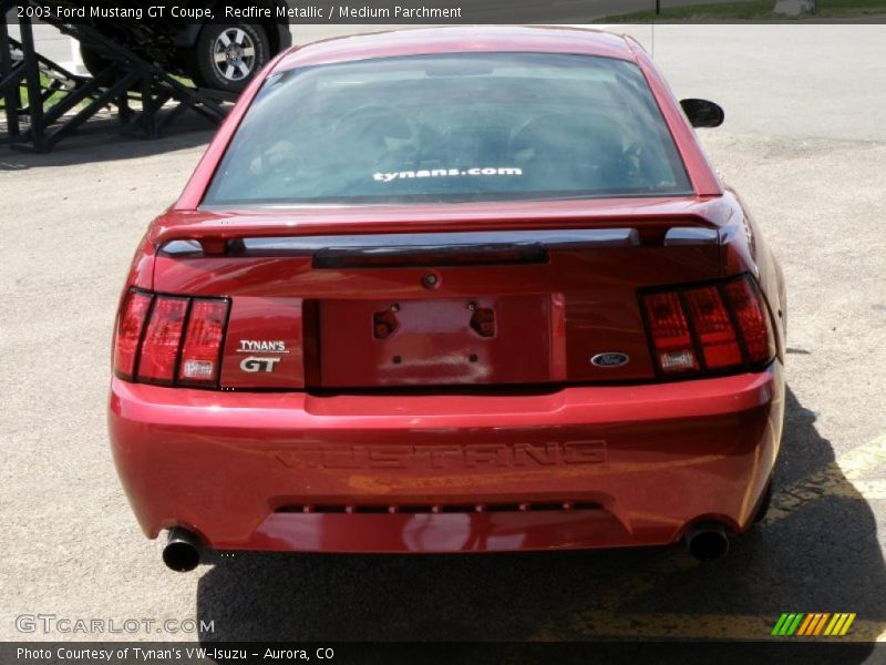 Redfire Metallic / Medium Parchment 2003 Ford Mustang GT Coupe