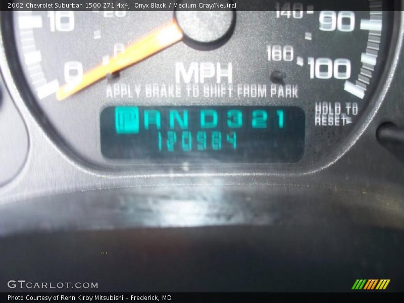 Onyx Black / Medium Gray/Neutral 2002 Chevrolet Suburban 1500 Z71 4x4