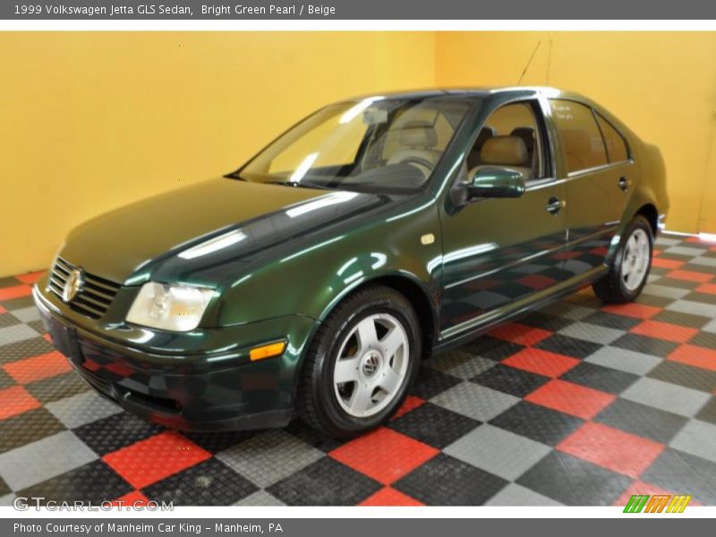 Bright Green Pearl / Beige 1999 Volkswagen Jetta GLS Sedan