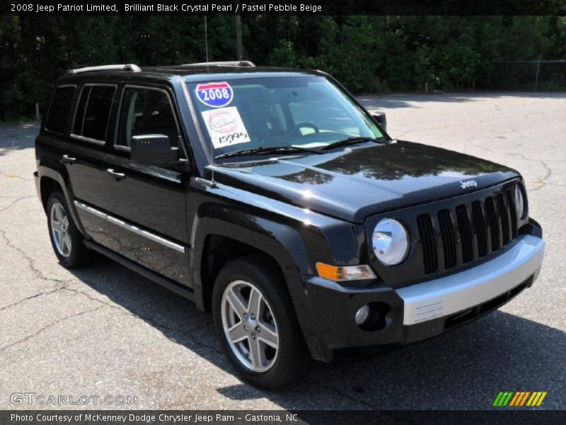 Brilliant Black Crystal Pearl / Pastel Pebble Beige 2008 Jeep Patriot Limited