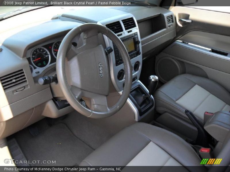 Brilliant Black Crystal Pearl / Pastel Pebble Beige 2008 Jeep Patriot Limited