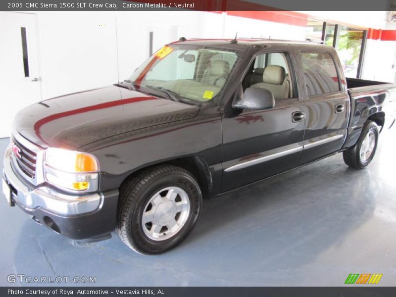 Carbon Metallic / Neutral 2005 GMC Sierra 1500 SLT Crew Cab