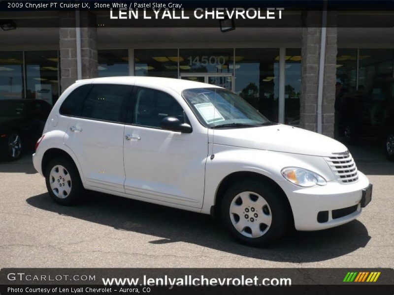 Stone White / Pastel Slate Gray 2009 Chrysler PT Cruiser LX
