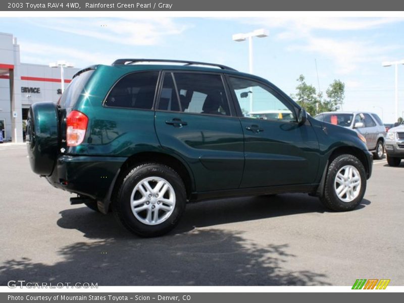 Rainforest Green Pearl / Gray 2003 Toyota RAV4 4WD