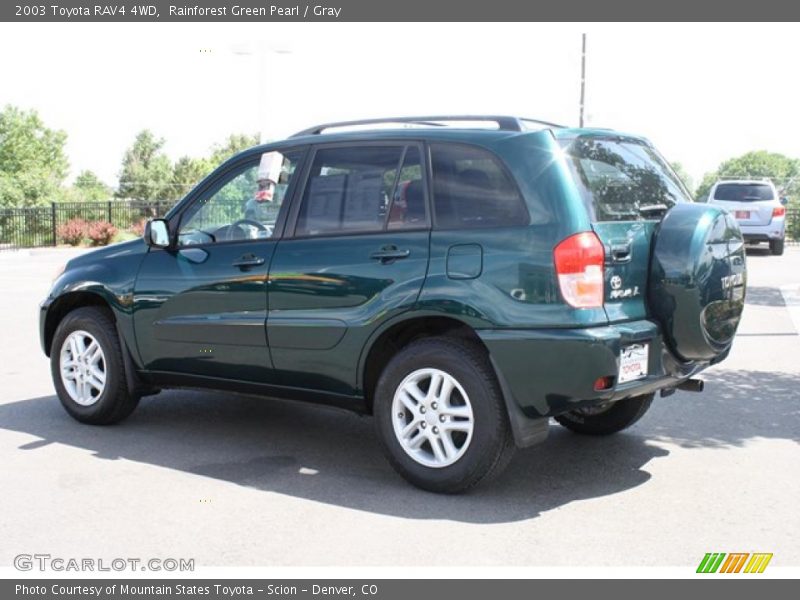 Rainforest Green Pearl / Gray 2003 Toyota RAV4 4WD