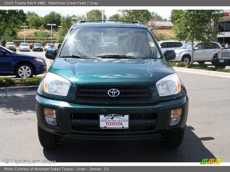 Rainforest Green Pearl / Gray 2003 Toyota RAV4 4WD
