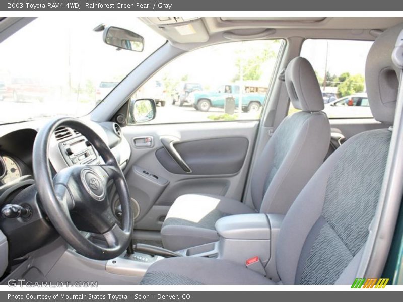 Rainforest Green Pearl / Gray 2003 Toyota RAV4 4WD