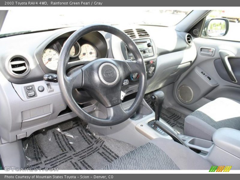 Rainforest Green Pearl / Gray 2003 Toyota RAV4 4WD