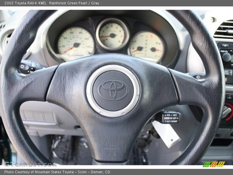 Rainforest Green Pearl / Gray 2003 Toyota RAV4 4WD