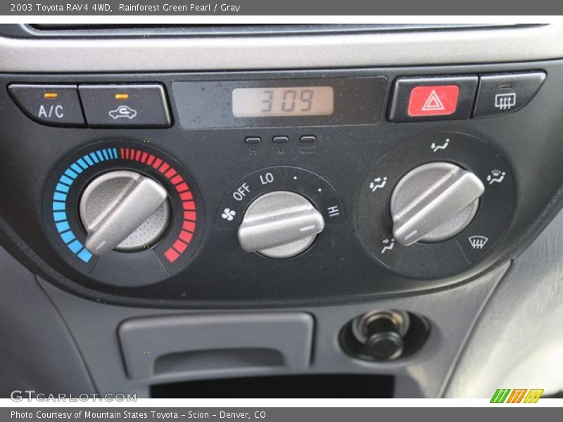 Rainforest Green Pearl / Gray 2003 Toyota RAV4 4WD