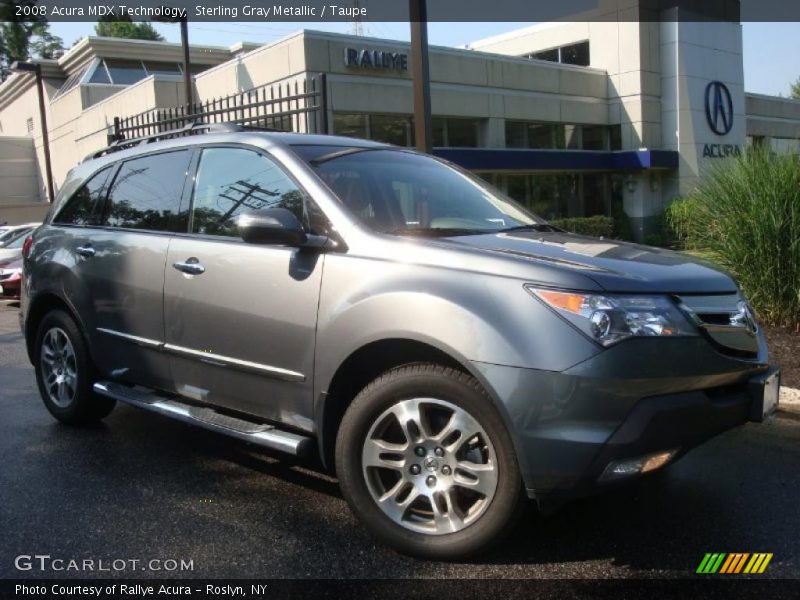 Sterling Gray Metallic / Taupe 2008 Acura MDX Technology