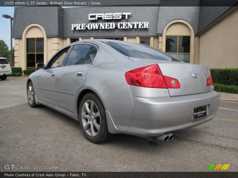 Brilliant Silver Metallic / Stone 2005 Infiniti G 35 Sedan