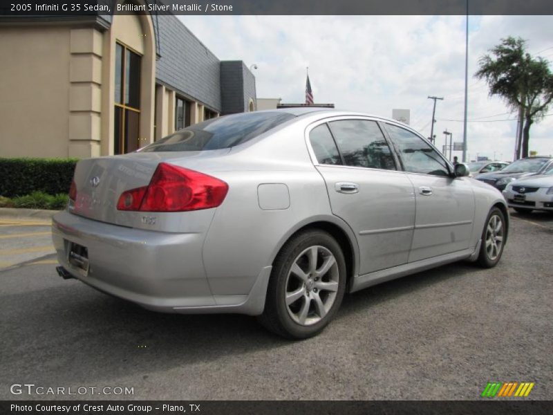 Brilliant Silver Metallic / Stone 2005 Infiniti G 35 Sedan