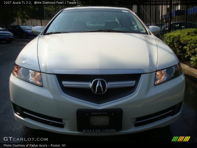 White Diamond Pearl / Taupe 2007 Acura TL 3.2