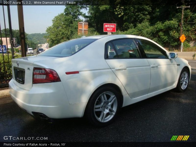 White Diamond Pearl / Taupe 2007 Acura TL 3.2