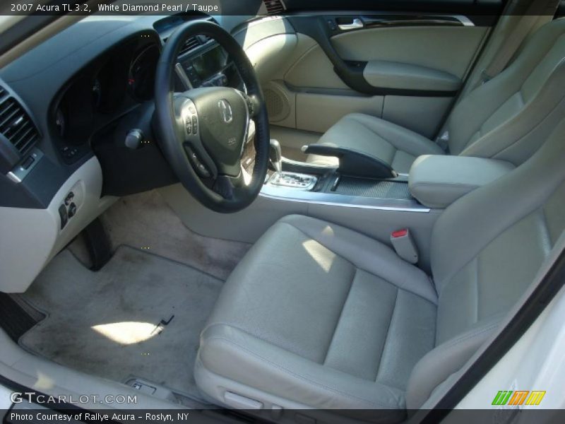 White Diamond Pearl / Taupe 2007 Acura TL 3.2