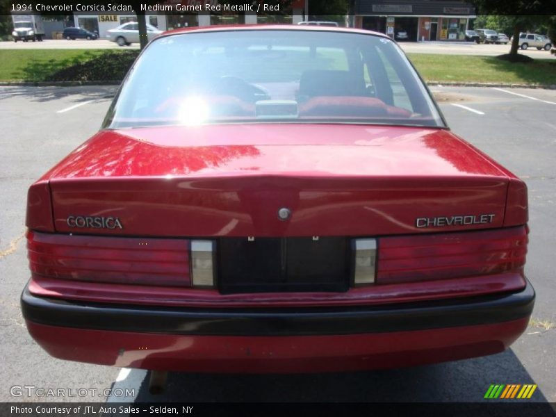 Medium Garnet Red Metallic / Red 1994 Chevrolet Corsica Sedan