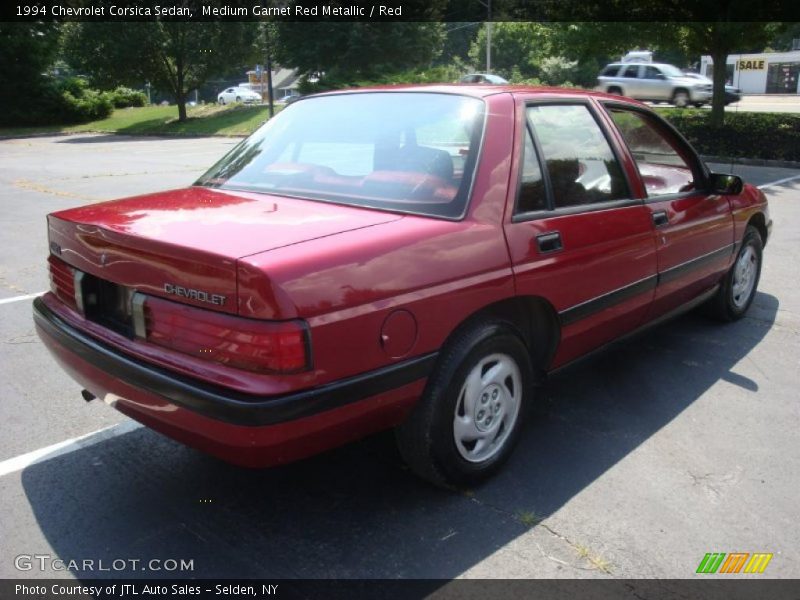 Medium Garnet Red Metallic / Red 1994 Chevrolet Corsica Sedan