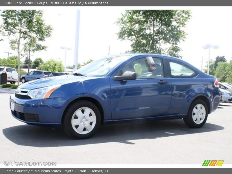 Vista Blue Metallic / Medium Stone 2008 Ford Focus S Coupe