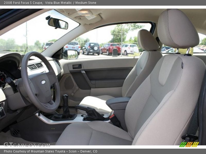 Vista Blue Metallic / Medium Stone 2008 Ford Focus S Coupe