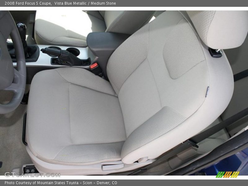 Vista Blue Metallic / Medium Stone 2008 Ford Focus S Coupe