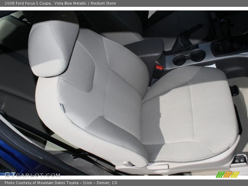 Vista Blue Metallic / Medium Stone 2008 Ford Focus S Coupe