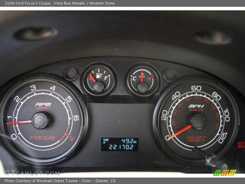 Vista Blue Metallic / Medium Stone 2008 Ford Focus S Coupe
