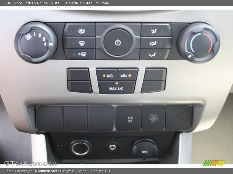 Vista Blue Metallic / Medium Stone 2008 Ford Focus S Coupe