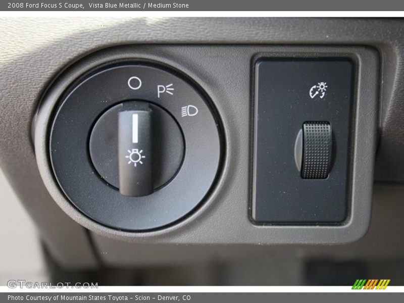 Vista Blue Metallic / Medium Stone 2008 Ford Focus S Coupe