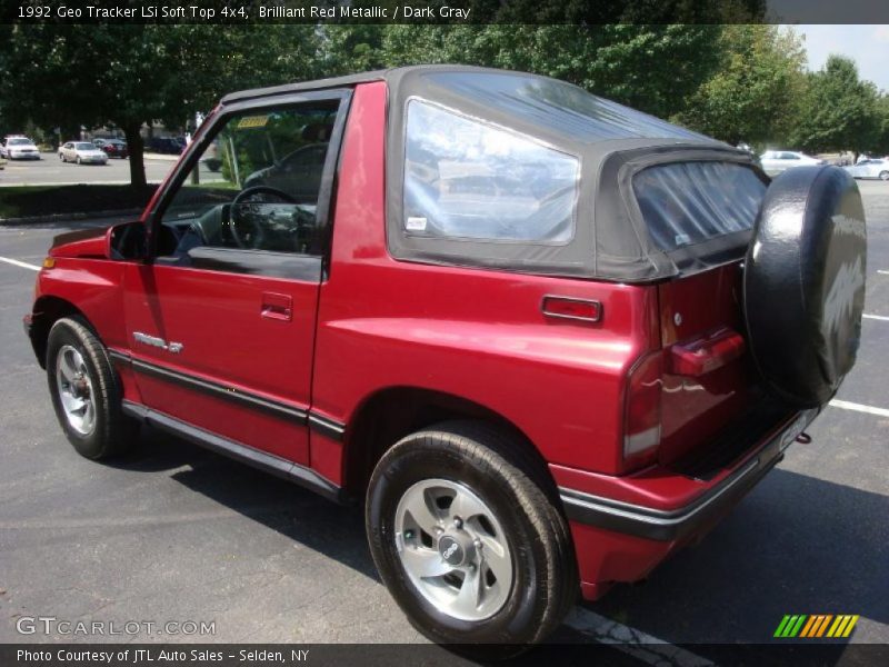 Brilliant Red Metallic / Dark Gray 1992 Geo Tracker LSi Soft Top 4x4