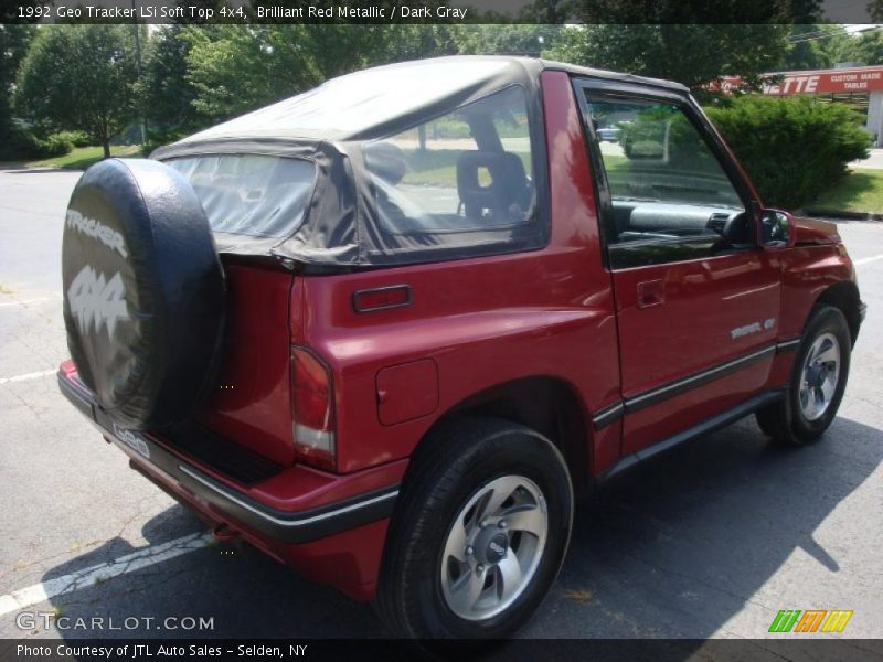 Brilliant Red Metallic / Dark Gray 1992 Geo Tracker LSi Soft Top 4x4