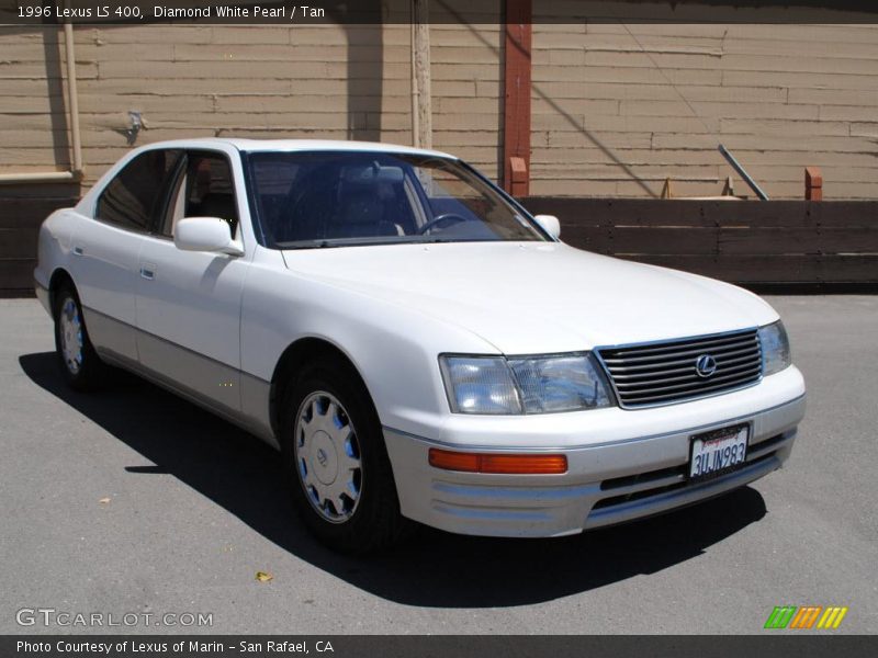 Diamond White Pearl / Tan 1996 Lexus LS 400