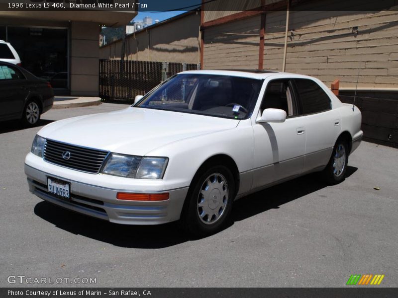 Diamond White Pearl / Tan 1996 Lexus LS 400