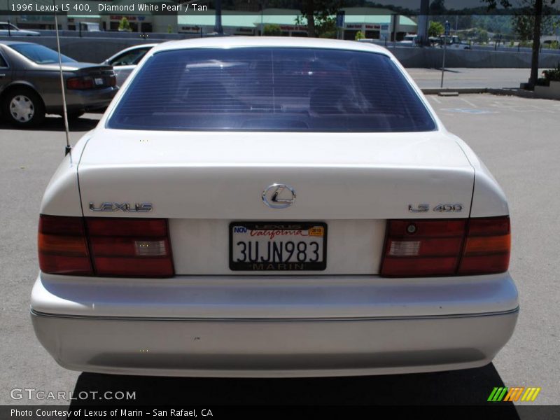 Diamond White Pearl / Tan 1996 Lexus LS 400