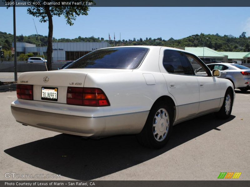 Diamond White Pearl / Tan 1996 Lexus LS 400