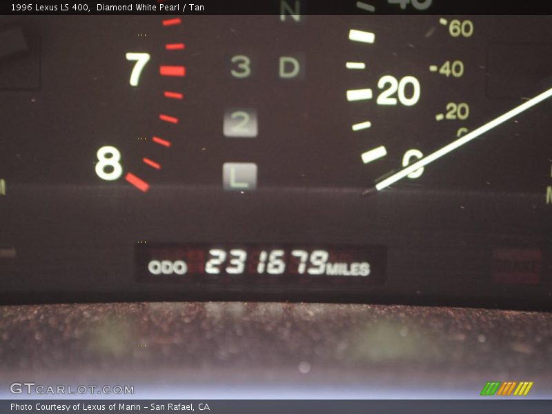 Diamond White Pearl / Tan 1996 Lexus LS 400