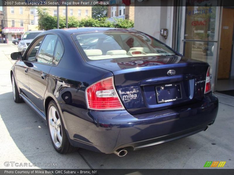 Regal Blue Pearl / Off-Black 2007 Subaru Legacy 2.5i Sedan