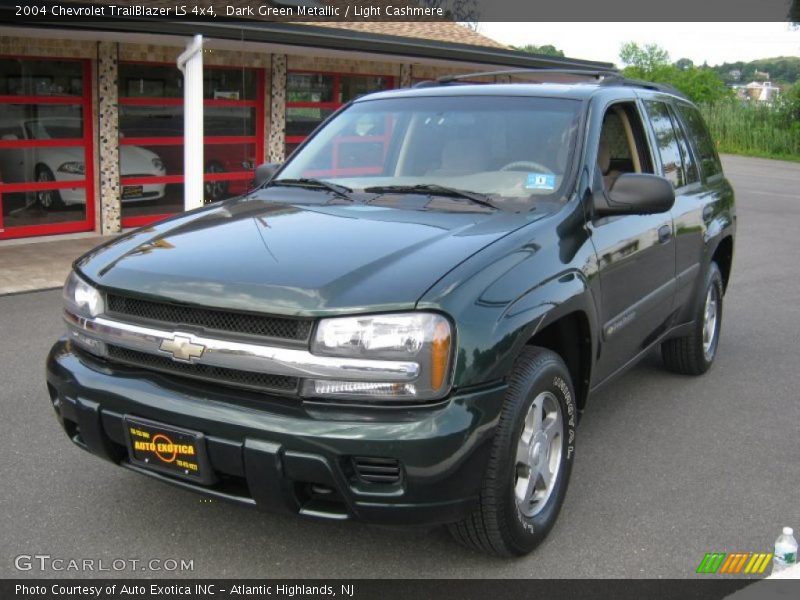 Dark Green Metallic / Light Cashmere 2004 Chevrolet TrailBlazer LS 4x4
