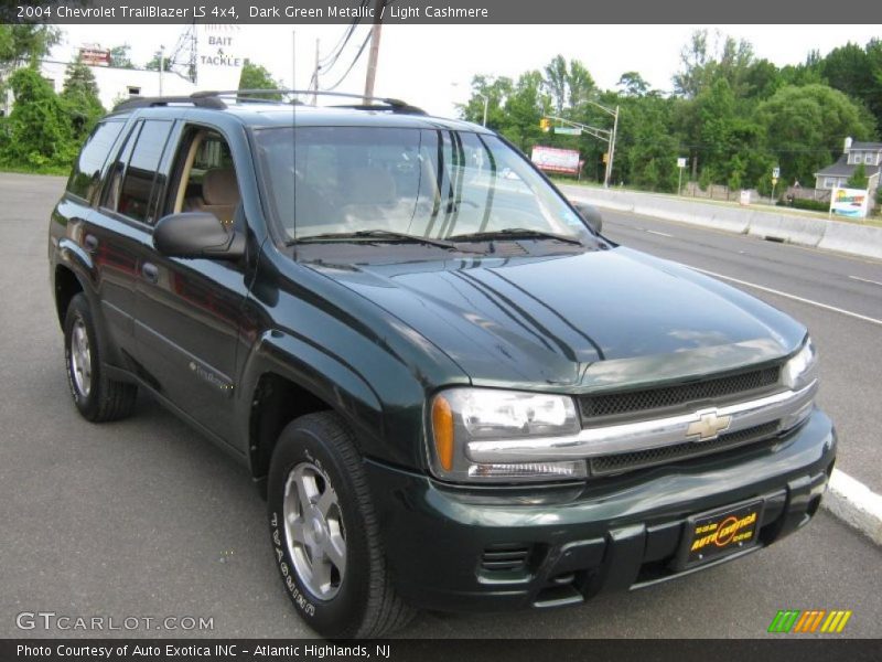 Dark Green Metallic / Light Cashmere 2004 Chevrolet TrailBlazer LS 4x4