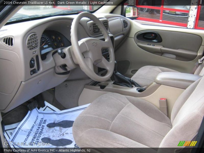 Dark Green Metallic / Light Cashmere 2004 Chevrolet TrailBlazer LS 4x4