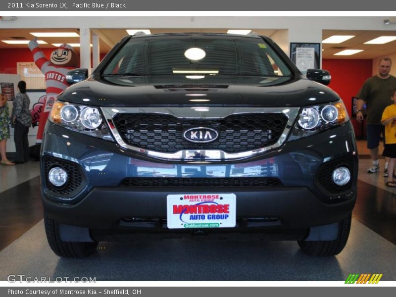 Pacific Blue / Black 2011 Kia Sorento LX