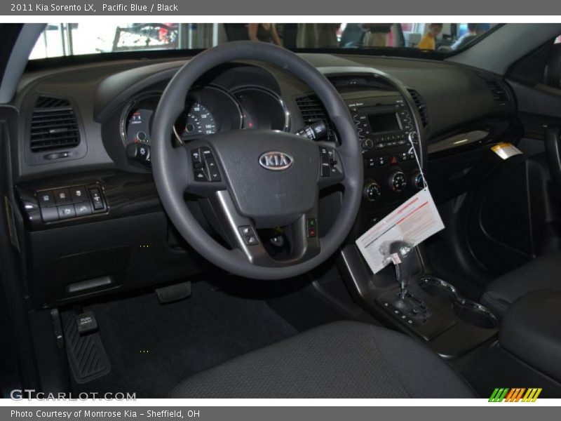 Pacific Blue / Black 2011 Kia Sorento LX